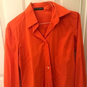 Dolce & Gabbana Orange Classic Button Down